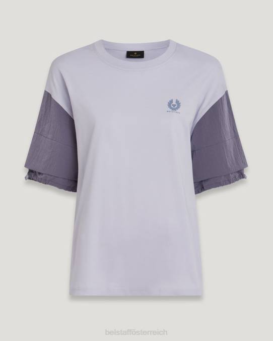 Belstaff Frauen Sol-T-Shirt PHND498 Kleidung Baumwolljersey violett