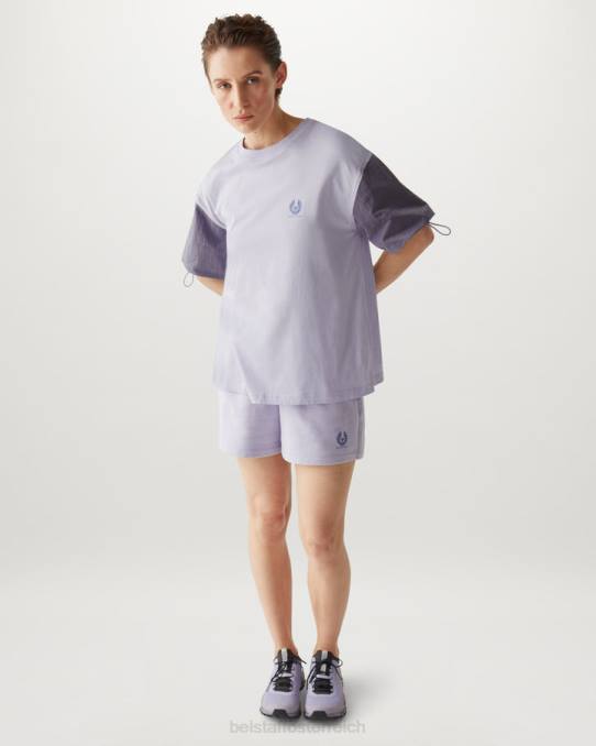 Belstaff Frauen Sol-T-Shirt PHND498 Kleidung Baumwolljersey violett