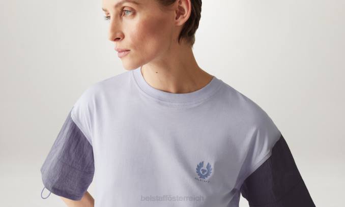 Belstaff Frauen Sol-T-Shirt PHND498 Kleidung Baumwolljersey violett