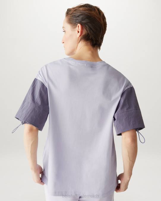 Belstaff Frauen Sol-T-Shirt PHND498 Kleidung Baumwolljersey violett