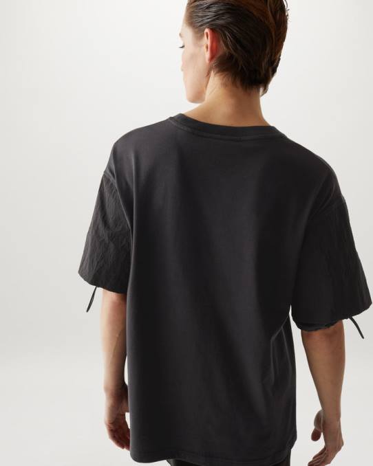 Belstaff Frauen Sol-T-Shirt PHND499 Kleidung Baumwolljersey schwarz