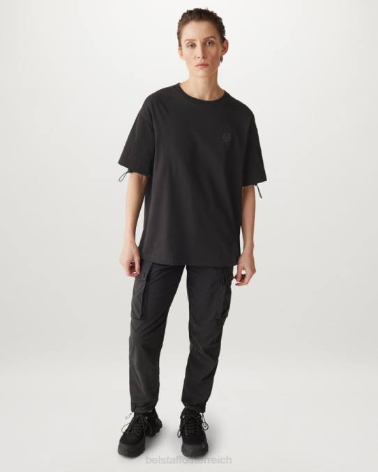 Belstaff Frauen Sol-T-Shirt PHND499 Kleidung Baumwolljersey schwarz