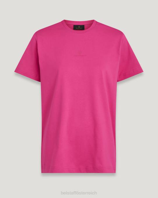 Belstaff Frauen Stardust-Mikro-T-Shirt PHND500 Kleidung Baumwolljersey fuchsiarosa