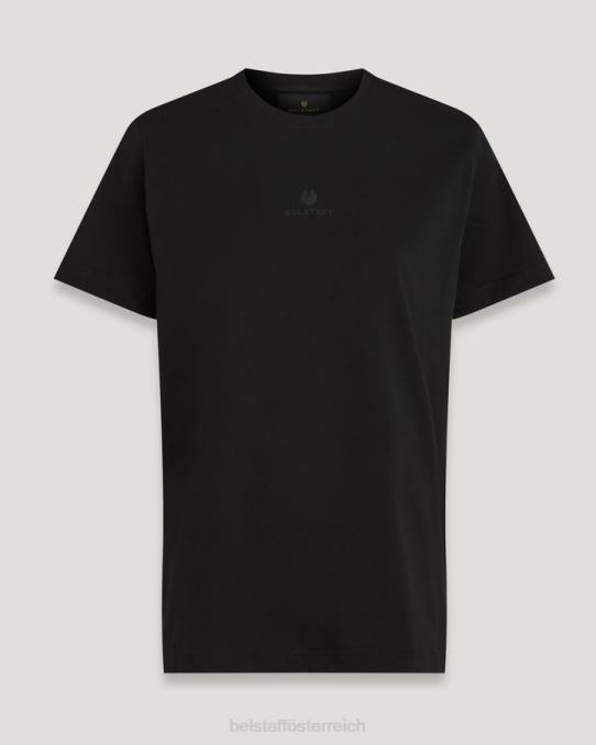 Belstaff Frauen Stardust-Mikro-T-Shirt PHND503 Kleidung Baumwolljersey schwarz