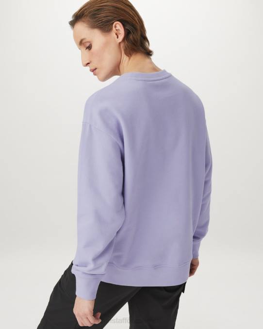 Belstaff Frauen charakteristischer Rundhalsausschnitt PHND511 Kleidung Baumwollvlies violett