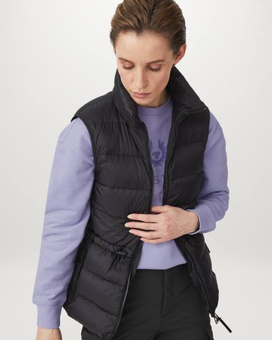 Belstaff Frauen charakteristischer Rundhalsausschnitt PHND511 Kleidung Baumwollvlies violett