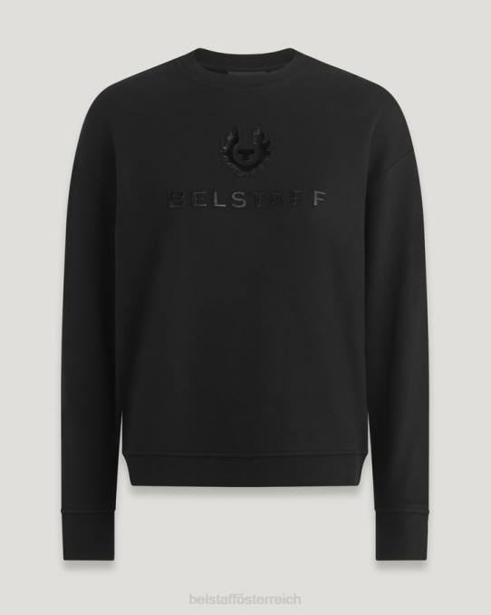 Belstaff Frauen charakteristischer Rundhalsausschnitt PHND512 Kleidung Baumwollvlies schwarz