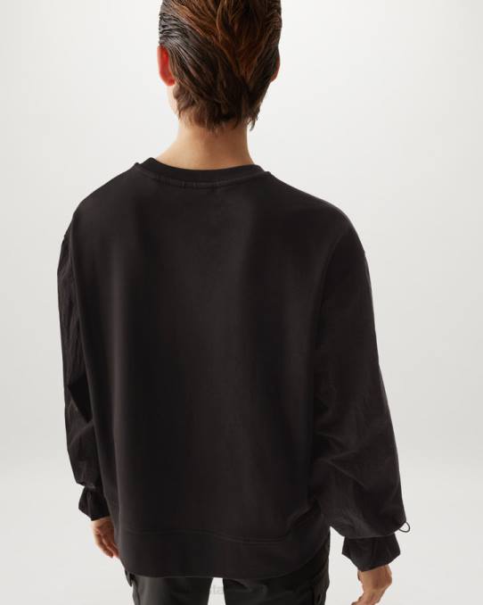 Belstaff Frauen gesundes Sweatshirt PHND507 Kleidung leichtes Fleece schwarz