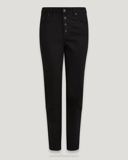 Belstaff Frauen Celest-Jeans PHND518 Kleidung roher Denim schwarz
