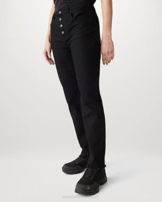 Belstaff Frauen Celest-Jeans PHND518 Kleidung roher Denim schwarz