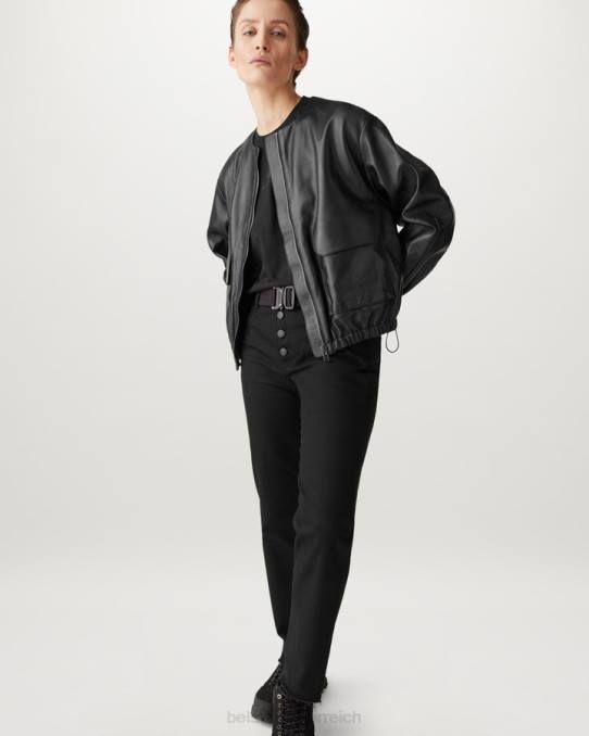 Belstaff Frauen Celest-Jeans PHND518 Kleidung roher Denim schwarz