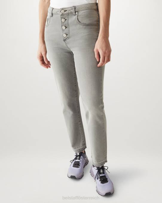Belstaff Frauen Celest-Jeans PHND521 Kleidung gewaschener Denim silbergrau