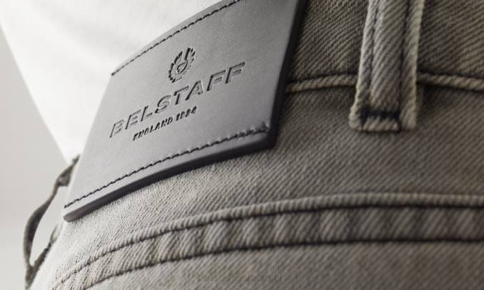 Belstaff Frauen Celest-Jeans PHND521 Kleidung gewaschener Denim silbergrau