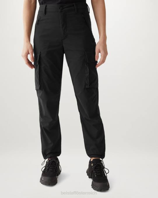 Belstaff Frauen Schlaghose PHND517 Kleidung Stretch-Nylon schwarz