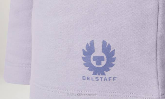 Belstaff Frauen Signature-Sweatshorts PHND520 Kleidung Baumwollvlies violett