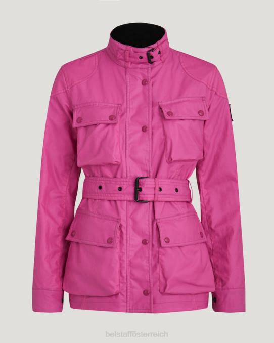 Belstaff Frauen Flash-Trialmaster-Jacke PHND476 Kleidung gewachste Baumwolle, fuchsiarosa