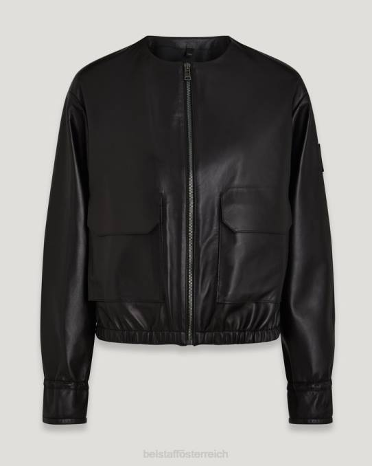Belstaff Frauen Asteroidenjacke PHND469 Kleidung Plonge Nappa schwarz