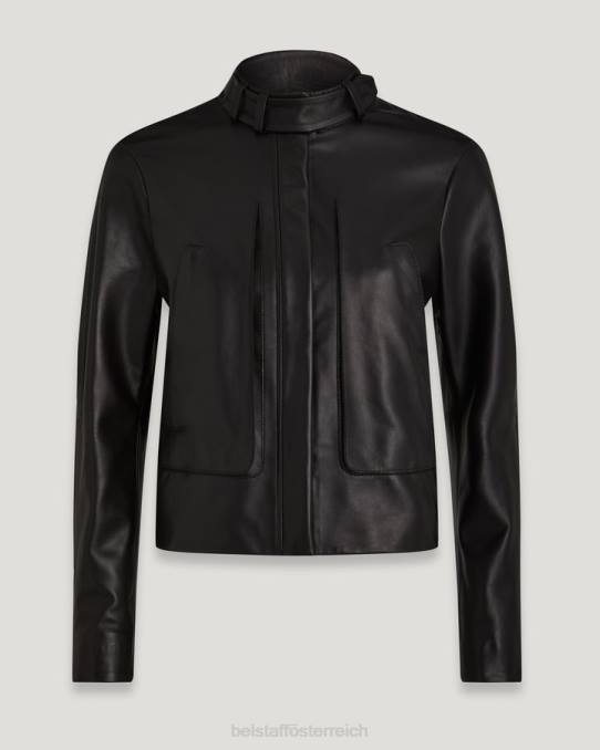 Belstaff Frauen Meteorjacke PHND467 Kleidung Plonge Nappa schwarz