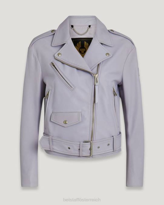 Belstaff Frauen Renegade-Jacke PHND466 Kleidung mattes Nappaviolett