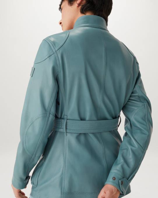 Belstaff Frauen Trialmaster Pantherjacke PHND470 Kleidung Nappaleder Arktisblau