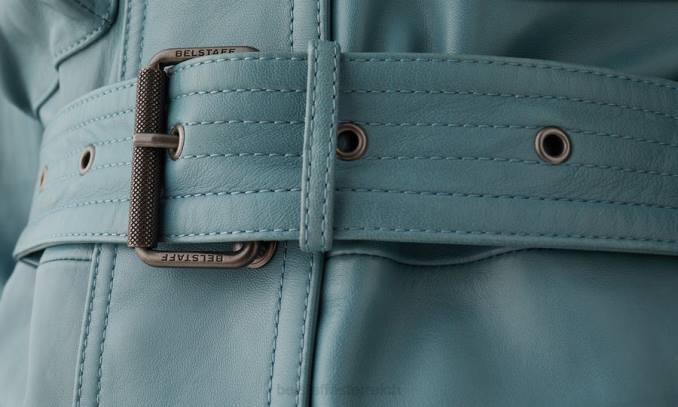 Belstaff Frauen Trialmaster Pantherjacke PHND470 Kleidung Nappaleder Arktisblau