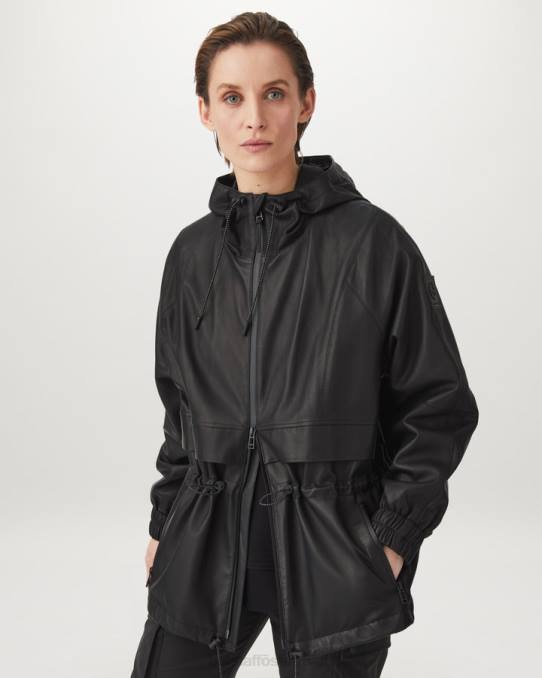 Belstaff Frauen transparente Jacke PHND464 Kleidung Fliegengewicht Nappa schwarz