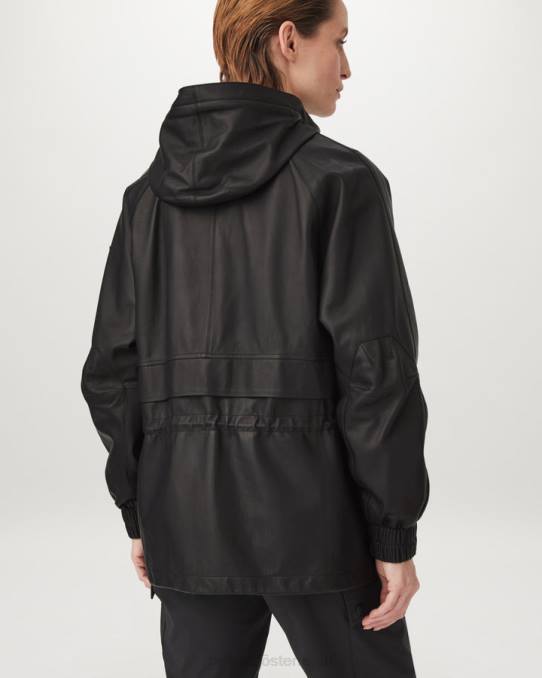 Belstaff Frauen transparente Jacke PHND464 Kleidung Fliegengewicht Nappa schwarz