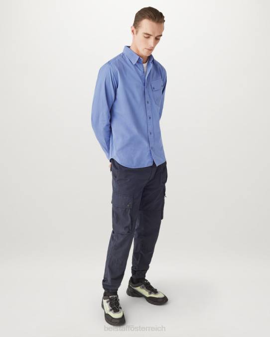 Belstaff Männer Pitch-Shirt PHND134 Kleidung Baumwolltwill lila