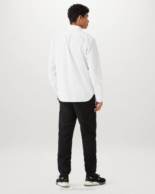 Belstaff Männer Pitch-Shirt PHND137 Kleidung Baumwolltwill weiß