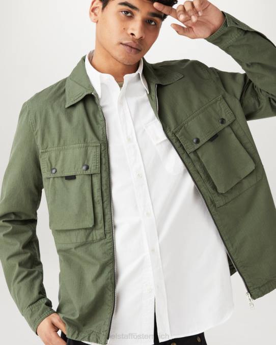 Belstaff Männer Pitch-Shirt PHND137 Kleidung Baumwolltwill weiß