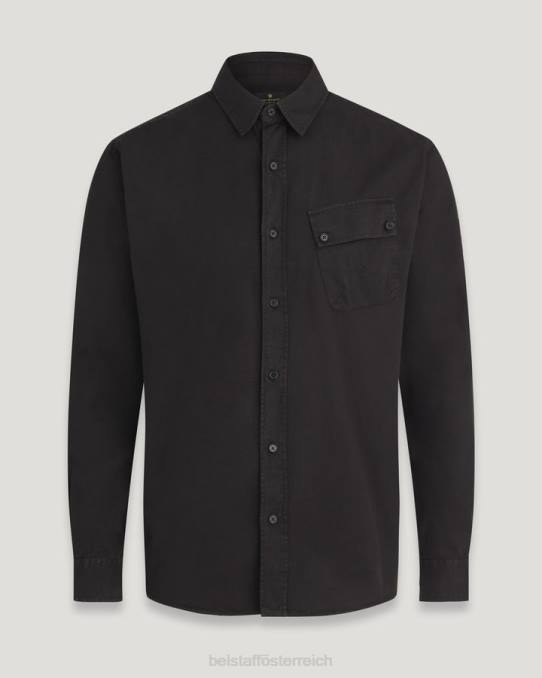 Belstaff Männer Pitch-Shirt PHND138 Kleidung Baumwolltwill schwarz