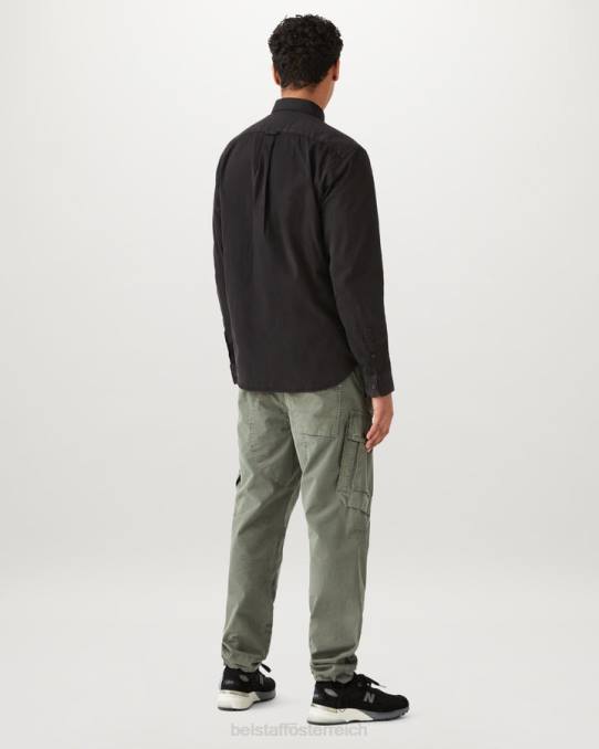 Belstaff Männer Pitch-Shirt PHND138 Kleidung Baumwolltwill schwarz