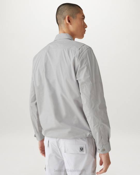 Belstaff Männer Tack-Shirt PHND129 Kleidung Baumwollpopeline perlgrau