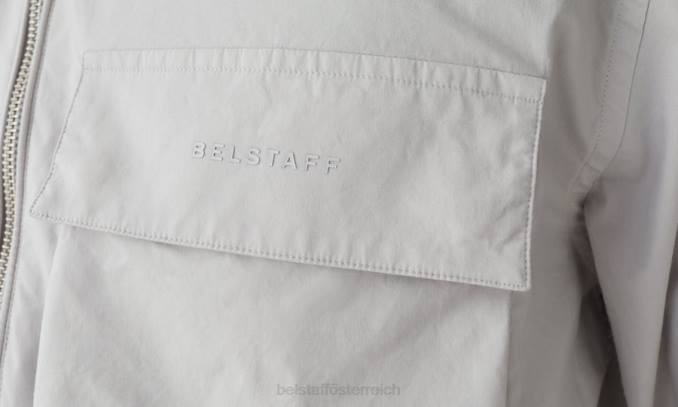 Belstaff Männer Tack-Shirt PHND129 Kleidung Baumwollpopeline perlgrau