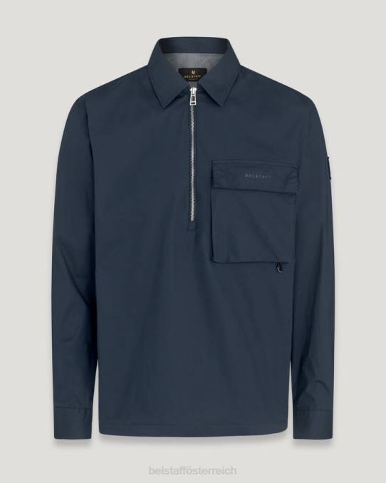 Belstaff Männer Tack-Shirt PHND131 Kleidung Baumwollpopeline, dunkle Tinte