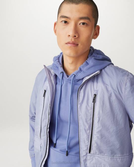 Belstaff Männer Kapuzenpullover PHND242 Kleidung Baumwollvlies lila