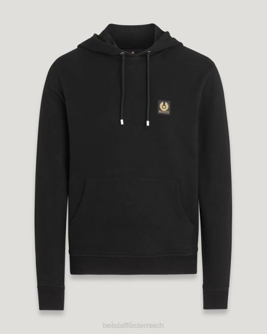 Belstaff Männer Kapuzenpullover PHND250 Kleidung Baumwollvlies schwarz