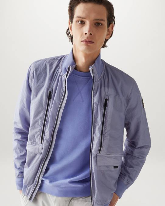 Belstaff Männer Sweatshirt PHND238 Kleidung Baumwollvlies lila