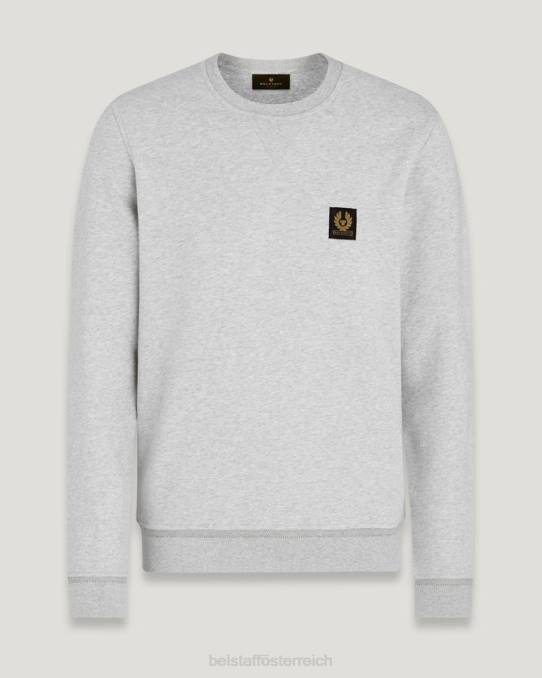 Belstaff Männer Sweatshirt PHND262 Kleidung Baumwollvlies altsilber meliert