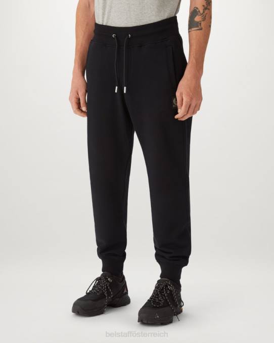 Belstaff Männer Jogginghose PHND319 Kleidung Baumwollvlies schwarz