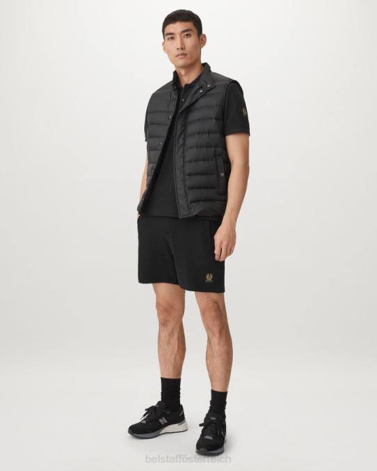 Belstaff Männer Sweatshorts PHND314 Kleidung Baumwollvlies schwarz