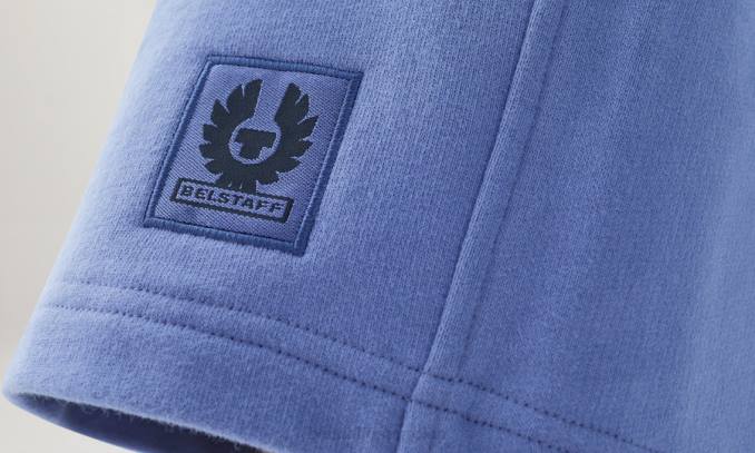 Belstaff Männer Sweatshorts PHND334 Kleidung Baumwollvlies lila