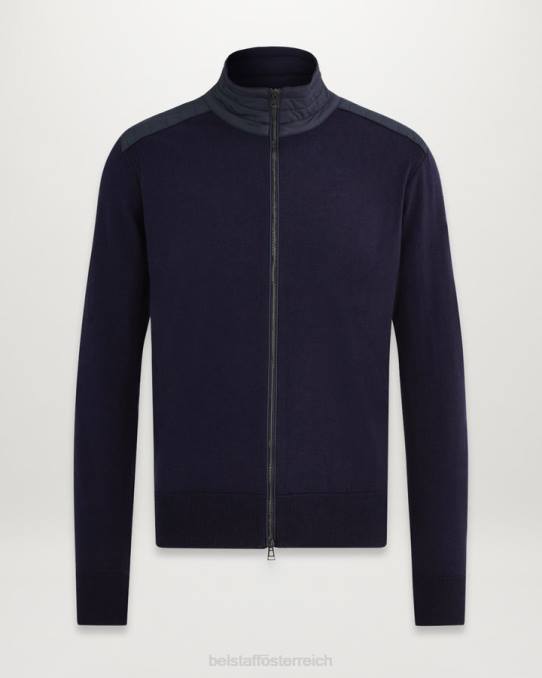 Belstaff Männer Kelby PHND291 Kleidung Merinowolle gewaschen, Marineblau