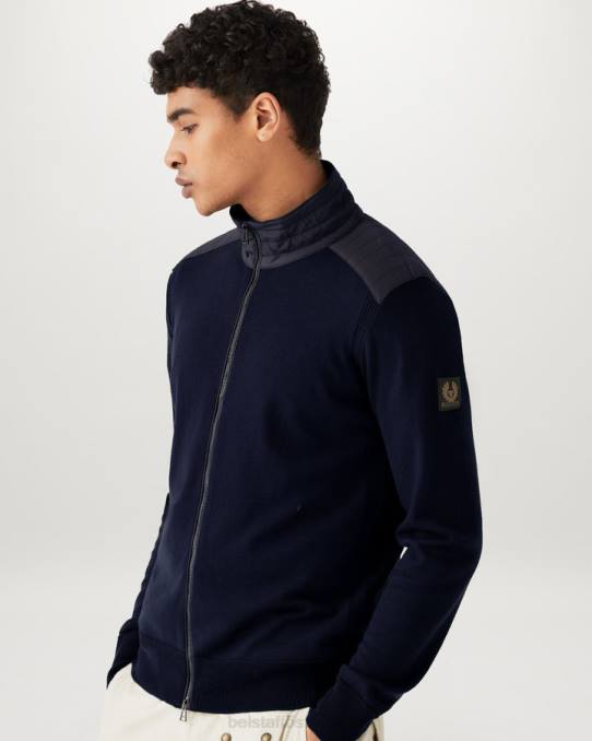 Belstaff Männer Kelby PHND291 Kleidung Merinowolle gewaschen, Marineblau