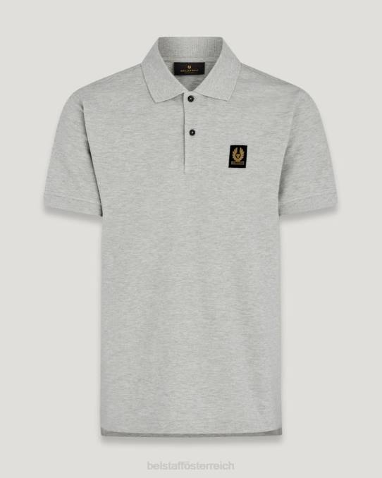 Belstaff Männer Polo PHND198 Kleidung Baumwollpiqué altsilber meliert