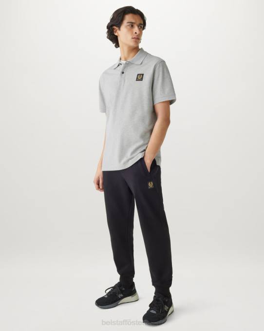 Belstaff Männer Polo PHND198 Kleidung Baumwollpiqué altsilber meliert