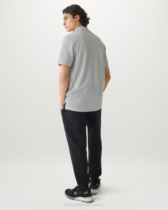 Belstaff Männer Polo PHND198 Kleidung Baumwollpiqué altsilber meliert