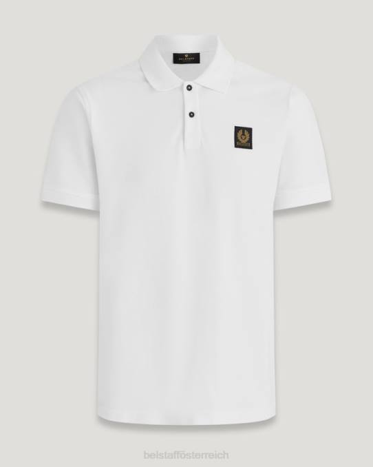 Belstaff Männer Polo PHND205 Kleidung Baumwoll-Piqué weiß