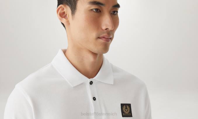 Belstaff Männer Polo PHND205 Kleidung Baumwoll-Piqué weiß