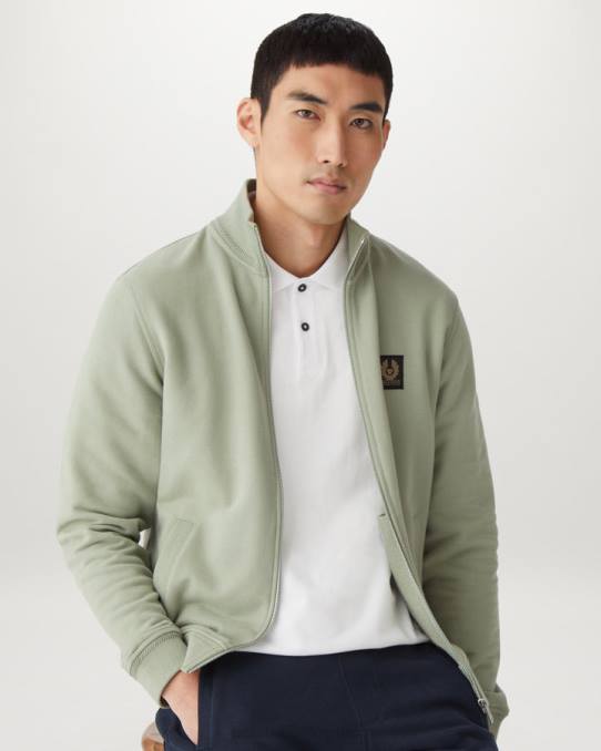 Belstaff Männer Polo PHND205 Kleidung Baumwoll-Piqué weiß